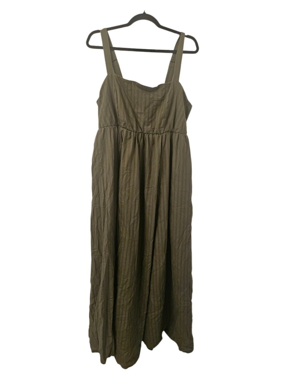 Green Torrid Women's Sleeveless Cotton Maxi Dress